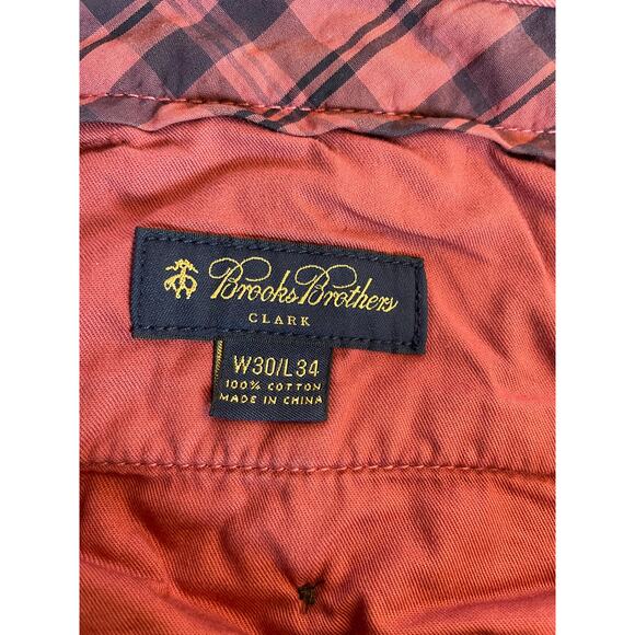 Brooks Brothers Men's Clark Maroon Pants Size W30/L34 - Picture 5 of 7